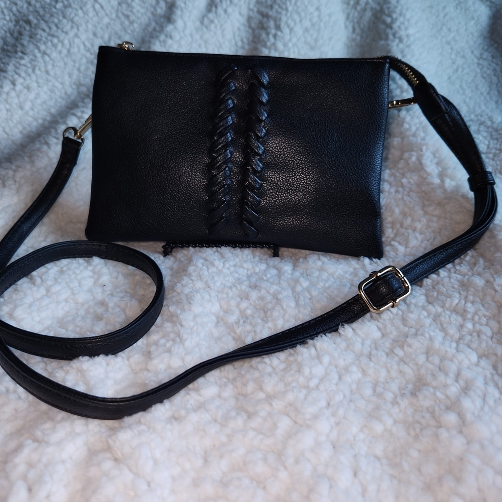 Classic Black Braided Crossbody Bag - Unbranded - Picture 11 of 12